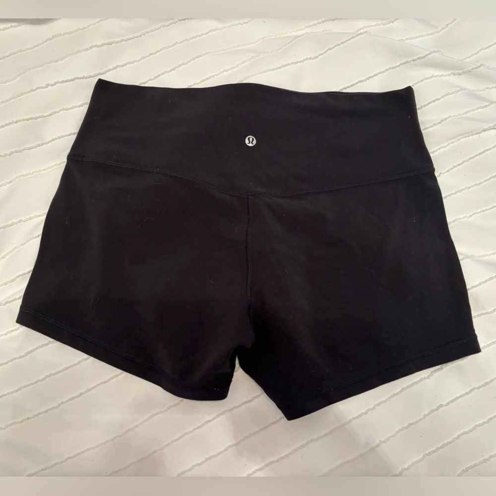 Lululemon black align 4 inch biker shorts